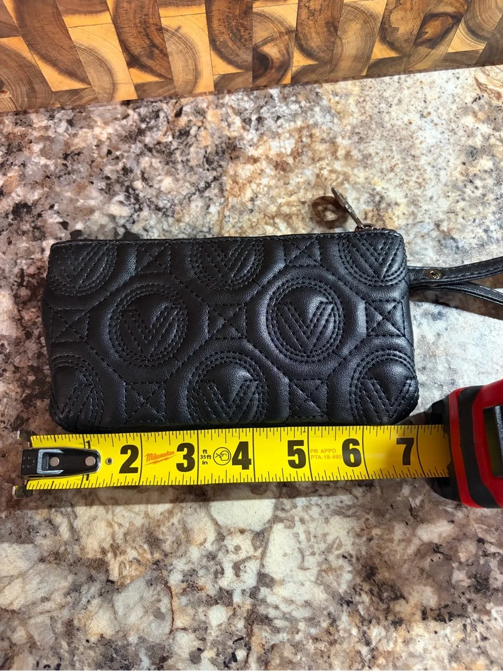 Black Quilted Wristlet Wallet - Women Bags